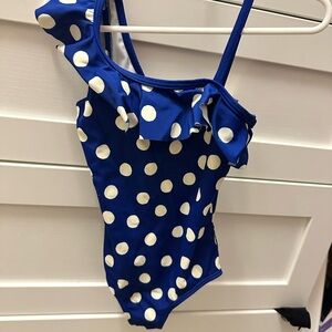 Mini Boden Navy Polka Dot One Piece Swimsuit